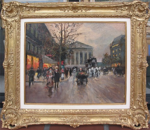 CORTES - RUE ROYALE, LA MADALENE - PARIS - Oil on Canvas - 18 x 21