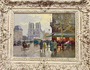 CORTES - Notre Dame - Oil on Canvas - 13 x 18