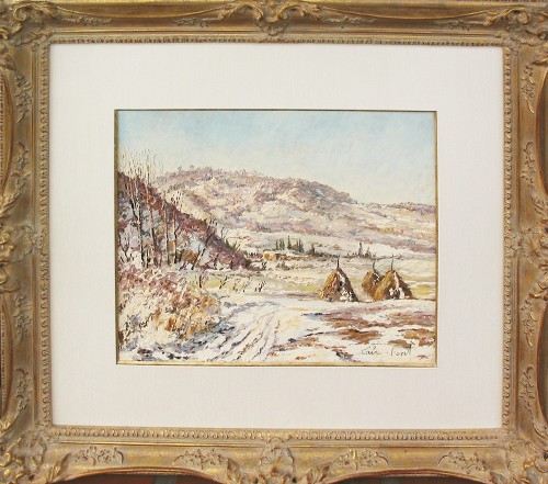 LABRO-FONT - ROUTE DE NYONS - Oil on Canvas - 14.5 x 17.5