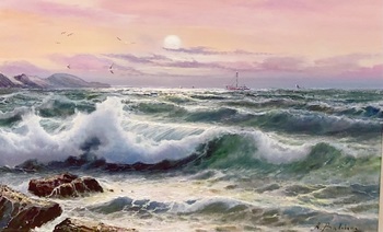 BALDINI - Il Mare - Oil on Canvas - 15.75 x 23.5