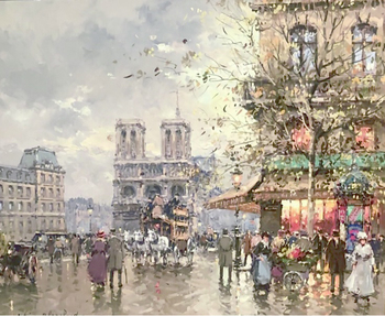 BLANCHARD - Notre Dame, Paris - Oil on Canvas - 18 x 22