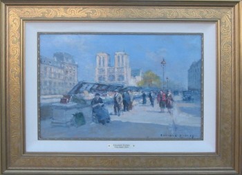 CORTES - NOTRE DAME - PARIS - Oil on Canvas - 13 x 18