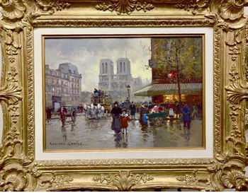  Title: Place St. Michele, Notre Dame , Size: 13 x 18 , Medium: Oil on Canvas