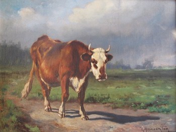 COX - COW - Oil on Canvas - 12 x 16