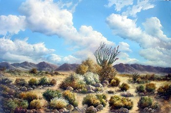 DY'ANS - DESERT GLORY - Oil on Canvas - 24 x 36