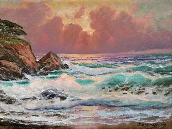 DZIGURSKI ll - CYPRESS SUNSET - Oil on Canvas - 12 x 16