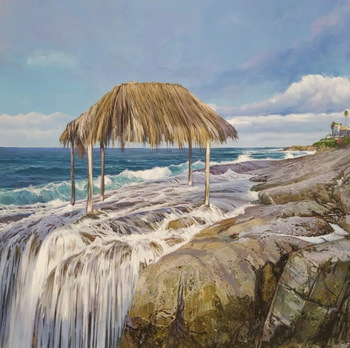  Title: Cabana , Size: 12 x 12 , Medium: Oil on Canvas