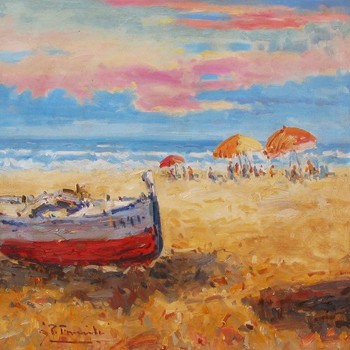 FRAILE - PLAYA DE CASTELLON - Oil on Canvas - 12 X 12