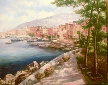 GANTNER - Santa Margarita, Italy - Oil on Canvas - 24 x 30