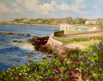 GANTNER - Cliff Walk, Newport RI - Oil on Canvas - 24 x 30
