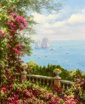  Title: Capri Splendor , Size: 30 x 24 , Medium: Oil on Canvas