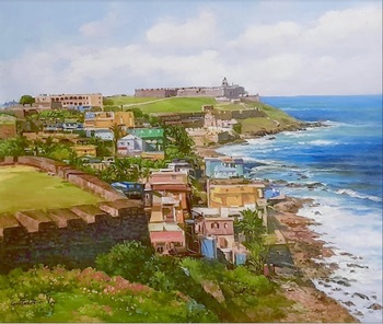 GANTNER - Postcard from Puerto Rico - Oil on Canvas - 20 x 24