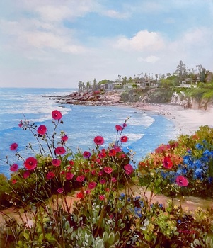 GANTNER - La Jolla Flowers - Oil on Canvas - 24 x 20