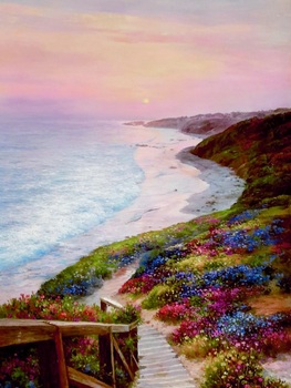  Title: La Jolla Pathway , Size: 36 x 24 , Medium: Oil on Canvas