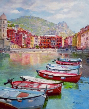GANTNER - Vernazza - Oil on Canvas - 24 x 20