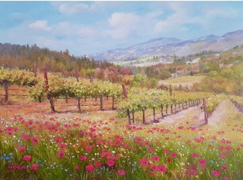 GANTNER - Vineyards of Sonoma - Oil on Canvas - 18 x 24
