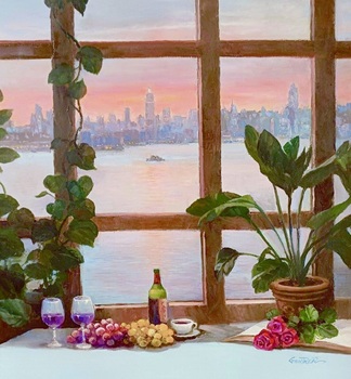 GANTNER - NY to Distance - Oil on Canvas - 20 x 20