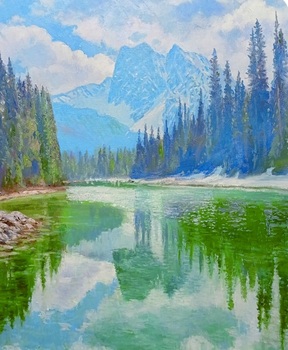 GANTNER - Canadian Rockies - Oil on Canvas - 20 x 16