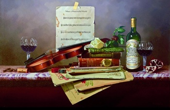 R. GONZALEZ - Violin Majesty - Oil on Canvas - 24 x 36
