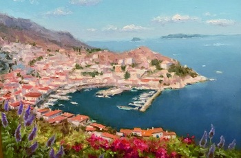 JORDAN - Hydra Island Greece - Oil on Canvas - 12 x 16