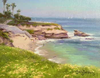JORDAN - Cove Spring Flowers - Oil on Canvas - 8 x 10