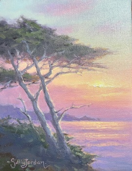 JORDAN - Evening's Glow - Oil on Canvas - 8 x 6