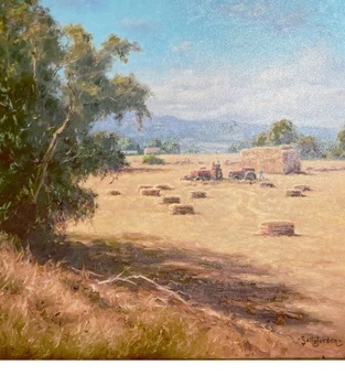 JORDAN - Summer Harvest - Oil on Panel - 16 x 16