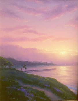 JORDAN - La Jolla Sunset - Oil on Canvas - 16 x 12