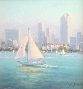 JORDAN - S. D. Sailing - Oil on Canvas - 12 x 12