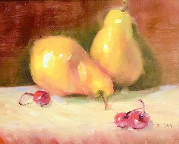  Title: Pears , Size: 8 x 10 , Medium: Oil on Panel