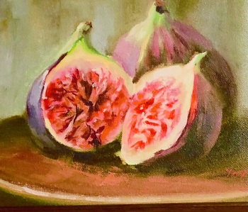  Title: Figs , Size: 9 x 12 , Medium: Oil on Panel