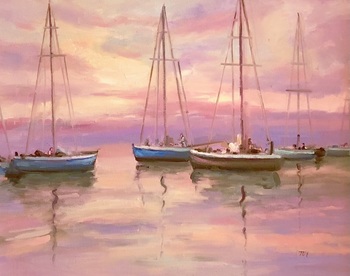JOY - Impressions of Boats - Oil on Panel - 16 x 20