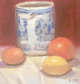 JOY - Oranges and Lemon - Oil on Canvas - 10 x 8