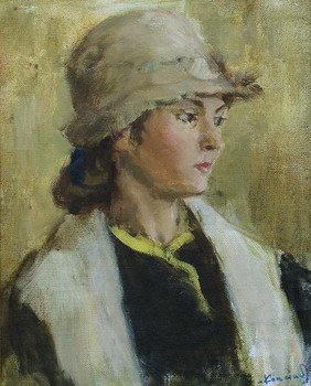 KONSTANTINOV - NUDA - Oil on Canvas - 18 x 14