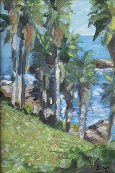 LINO - CALIFORNIA THE BEAUTIFUL - Oil on Canvas - 12 x 8