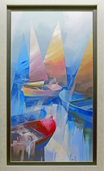PICCOLI - Porto de Alghero - Oil on Canvas - 51 x 27