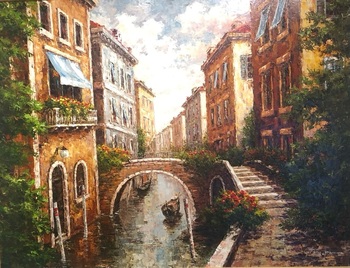 PORNER - Rainy Day in Paris - Oil on Canvas - 24 x 24