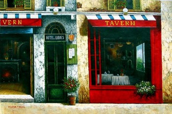 WILSON - PARIS ROMANCE - Oil on Canvas - 24 x 36