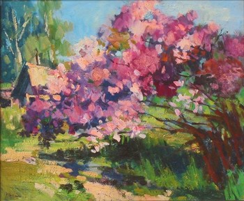  Title: SPRING DAY, LILACS , Size: 20 x 24 , Medium: Oil on Canvas